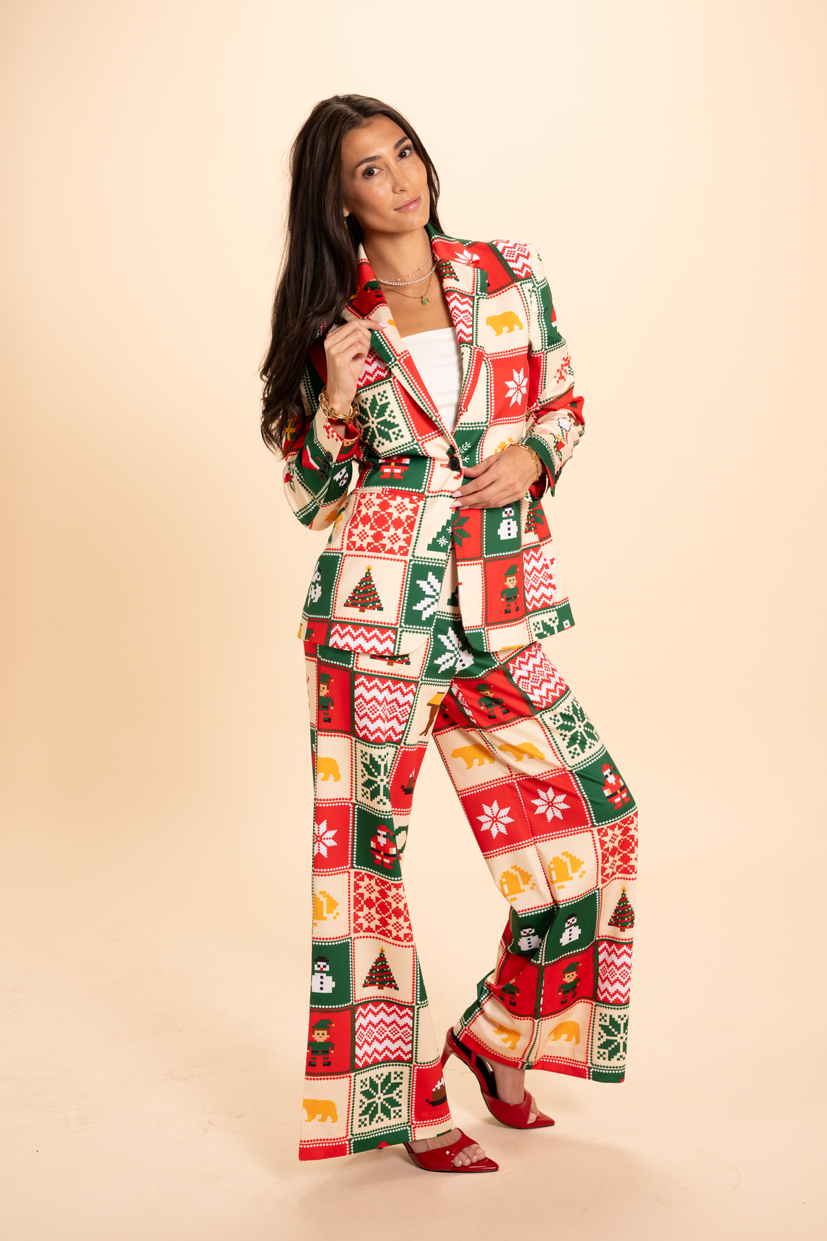 The Grandma's Monstrosity | Quilt Wide Leg Pants - Shinesty