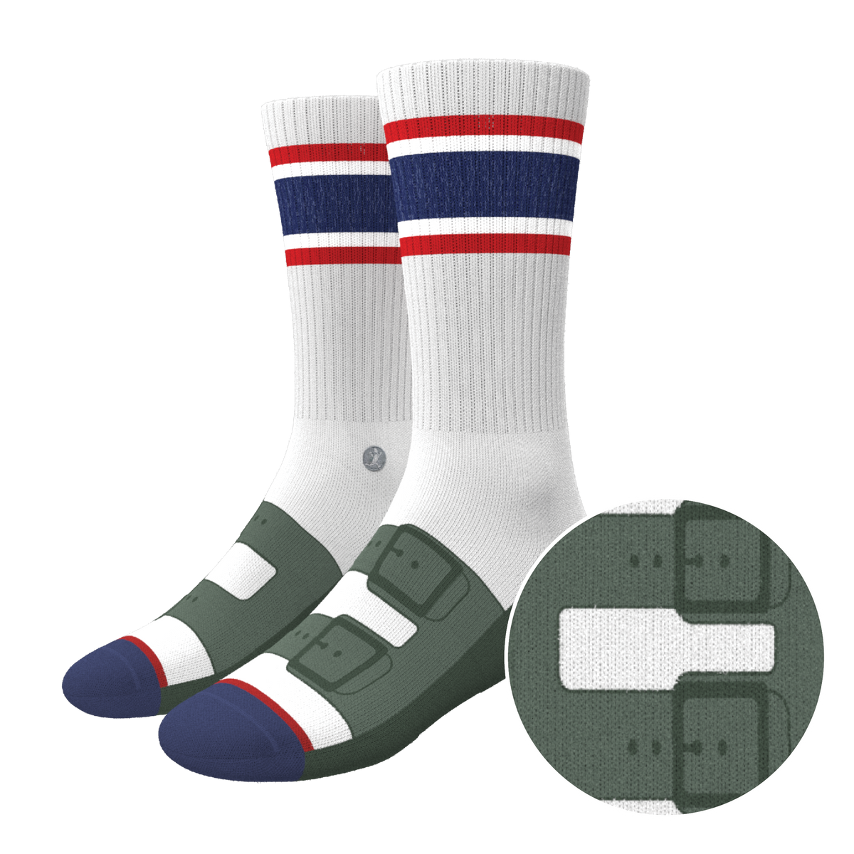 The Granola | Strap Sandal Heel Hammock™ Crew Socks - Shinesty