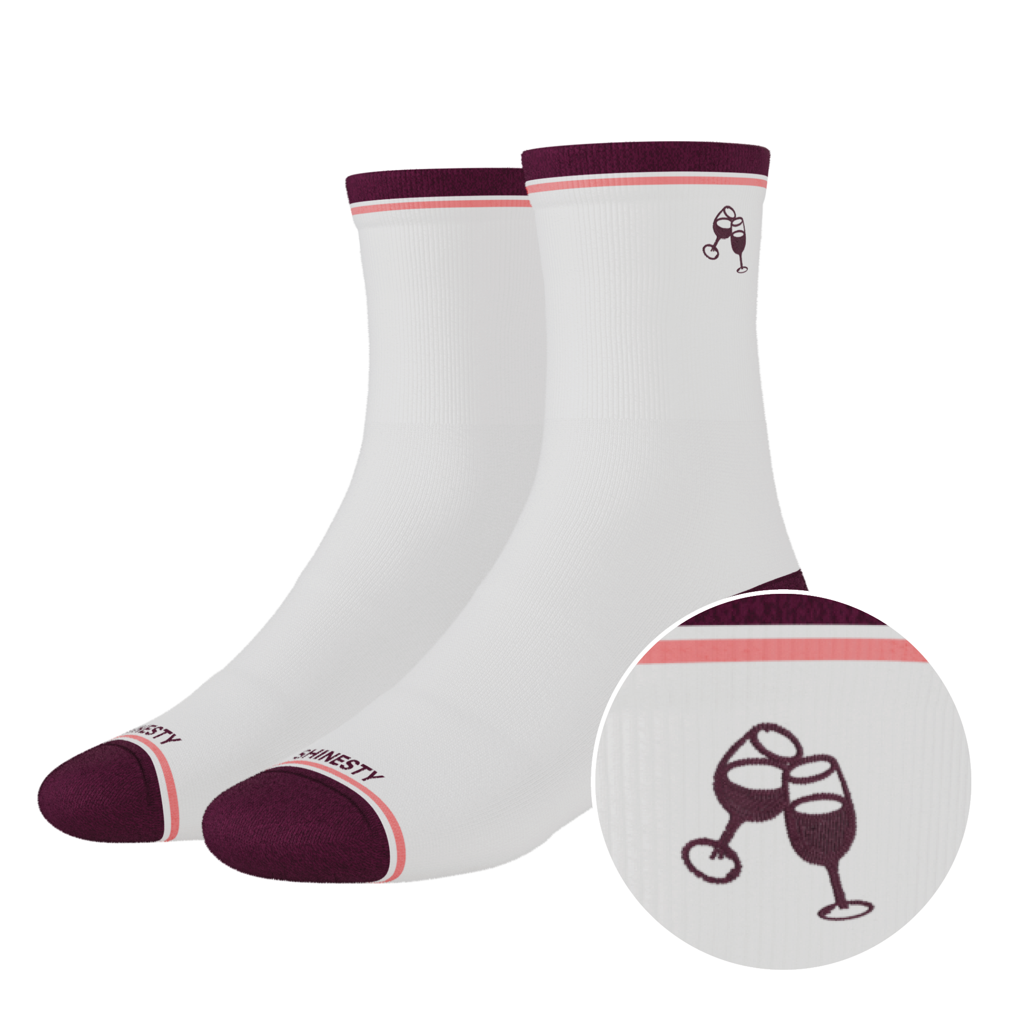 The Grape Juice | Red Wine Heel Hammock™ Quarter Crew Socks - Shinesty