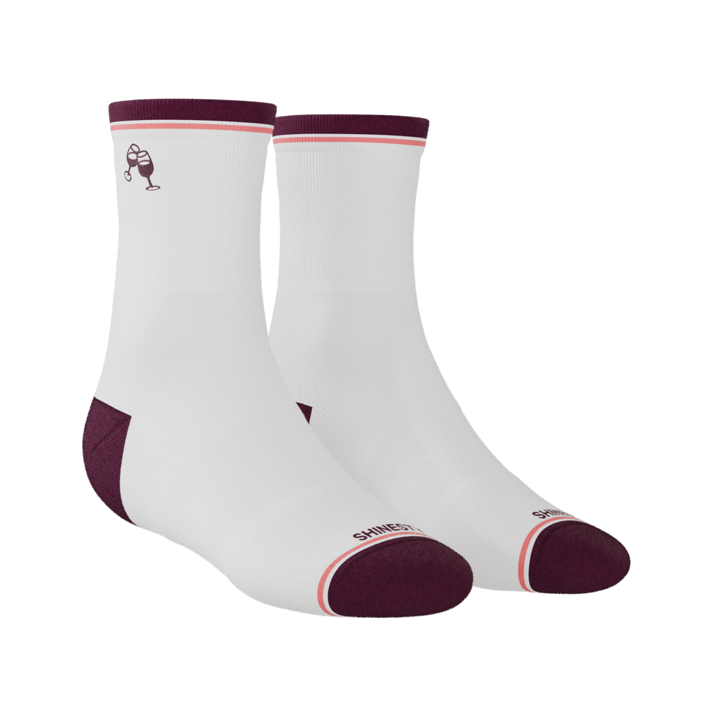 The Grape Juice | Red Wine Heel Hammock™ Quarter Crew Socks - Shinesty