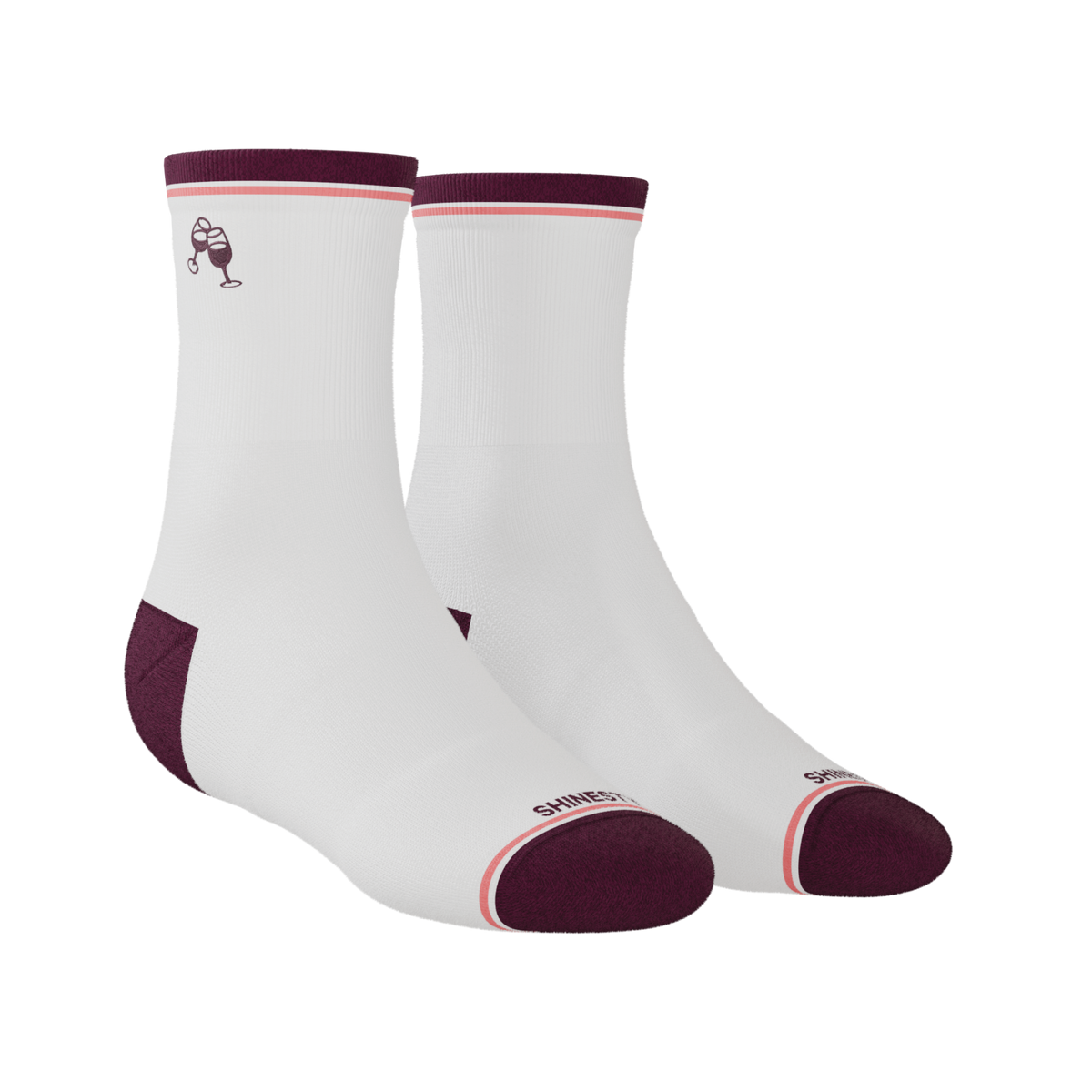 The Grape Juice | Red Wine Heel Hammock™ Quarter Crew Socks - Shinesty
