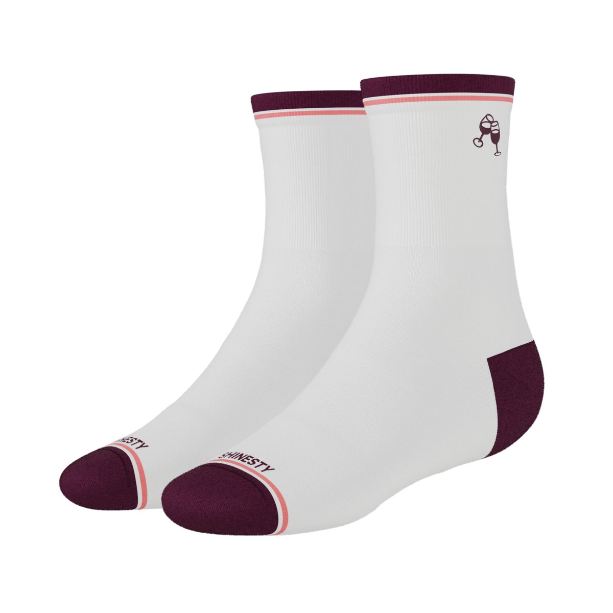 The Grape Juice | Red Wine Heel Hammock™ Quarter Crew Socks - Shinesty