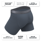 The Graphite | Tonal Grey Ball Hammock® Pouch Underwear - Shinesty