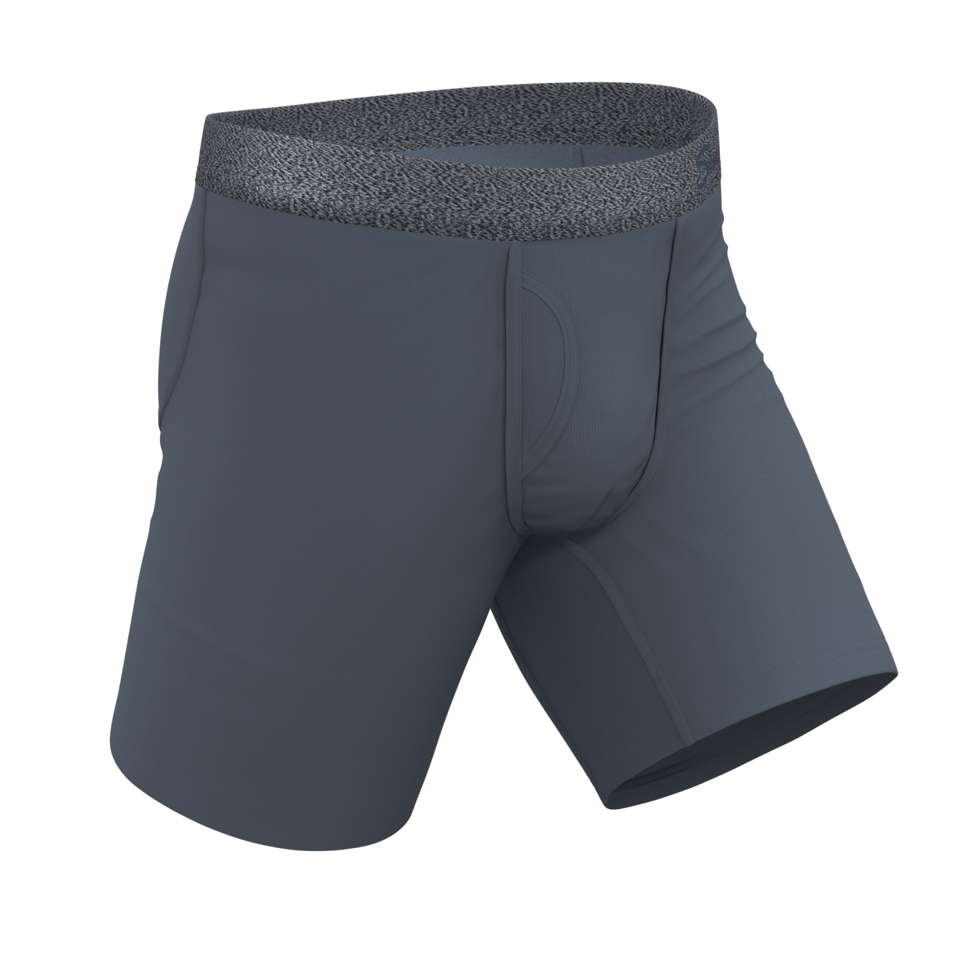 The Graphite | Tonal Grey Ball Hammock® Boxer - Long Leg - Shinesty