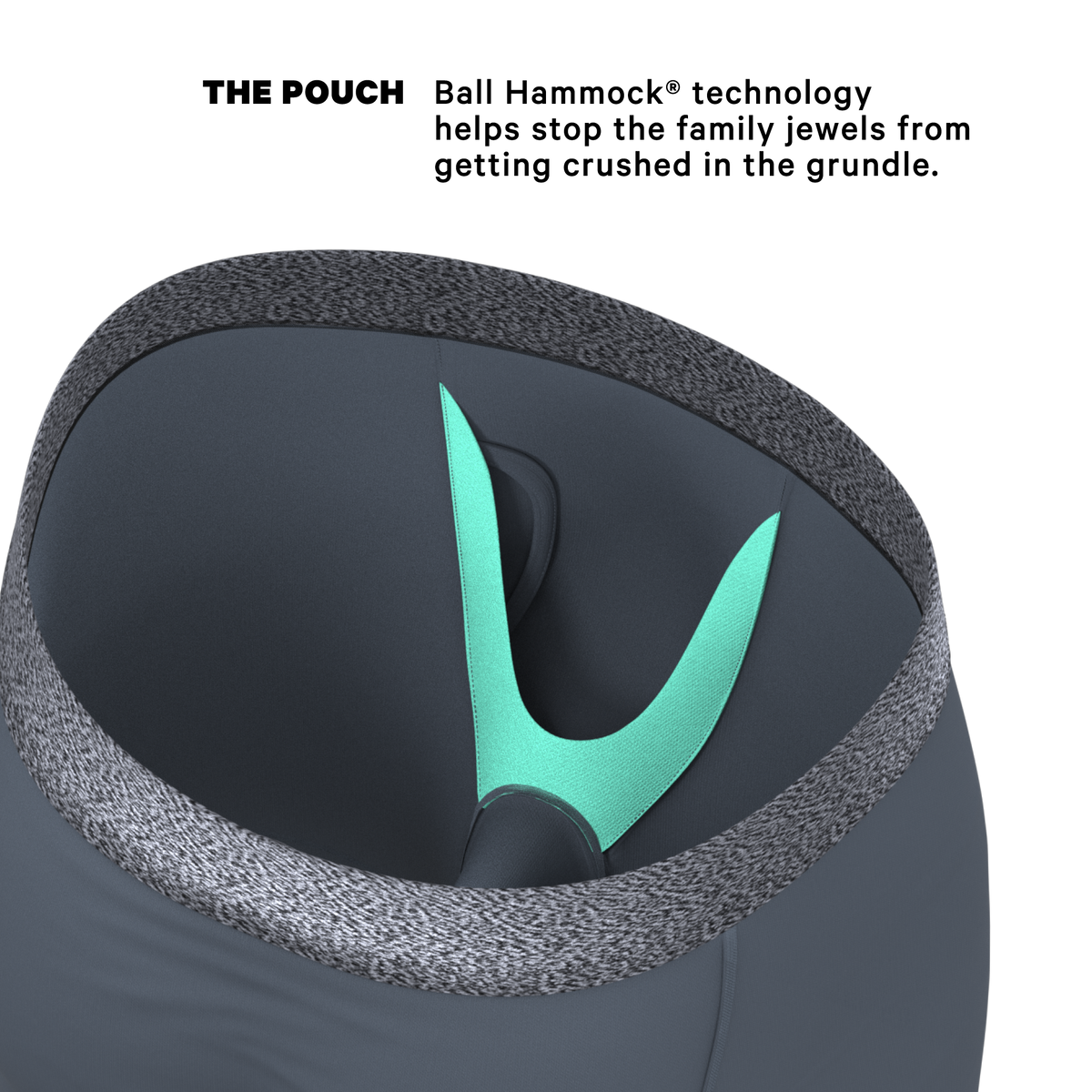The Graphite | Tonal Grey Ball Hammock® Boxer - Long Leg - Shinesty