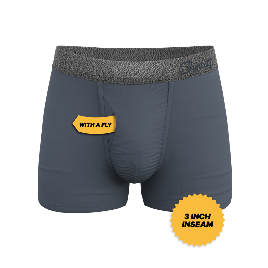 The Graphite | Tonal Grey Ball Hammock® Pouch Trunks Underwear - Shinesty