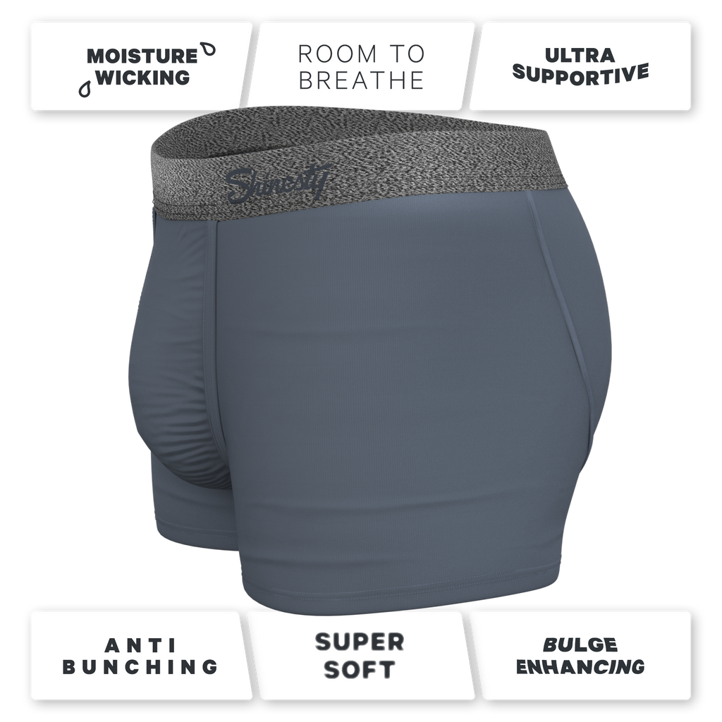 The Graphite | Tonal Grey Ball Hammock® Pouch Trunks Underwear - Shinesty
