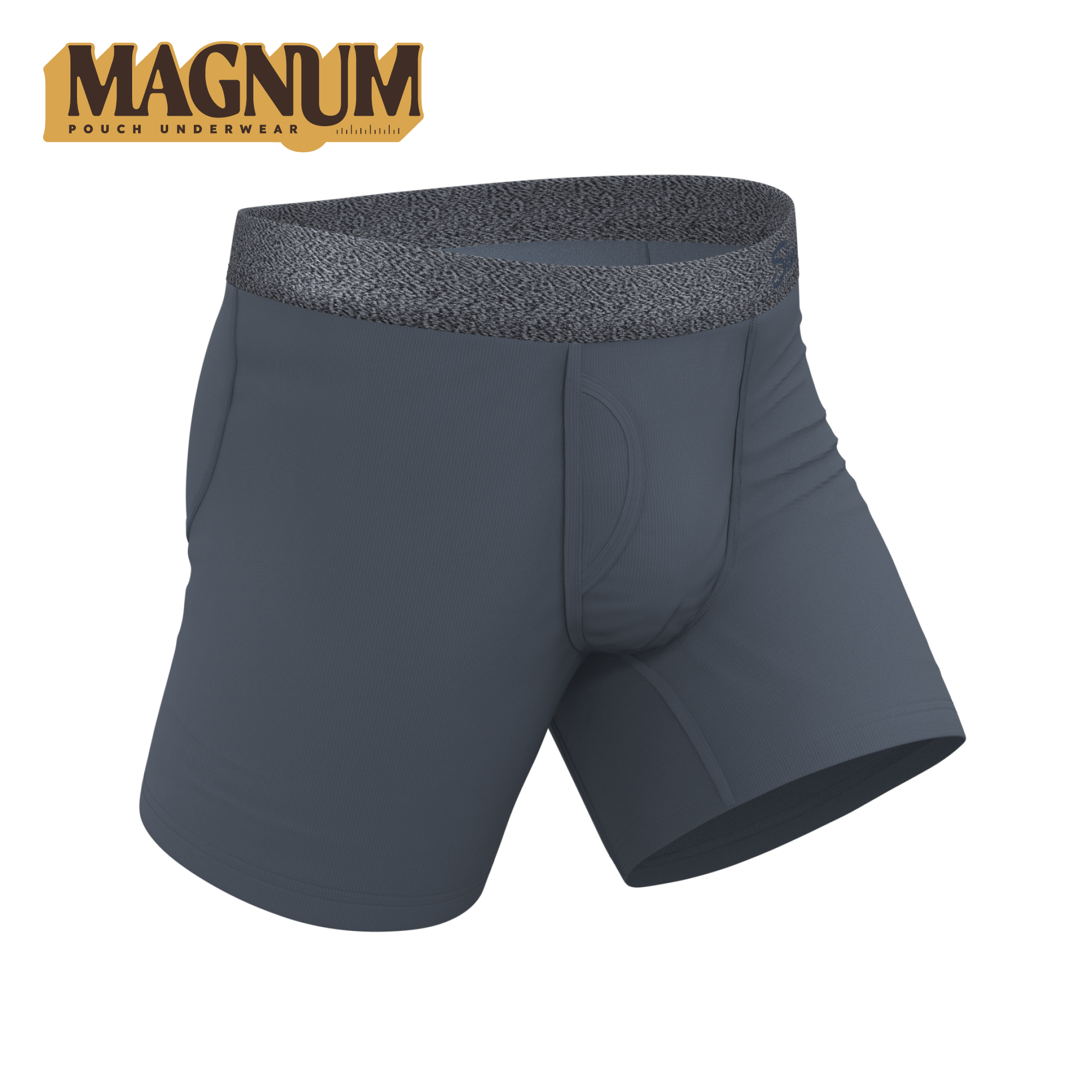 The Graphite | Tonal Grey Ball Hammock® Magnum Big Pouch Underwear - Shinesty