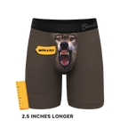 The Grey's Growl | Wolf Ball Hammock® Boxer - Long Leg - Shinesty