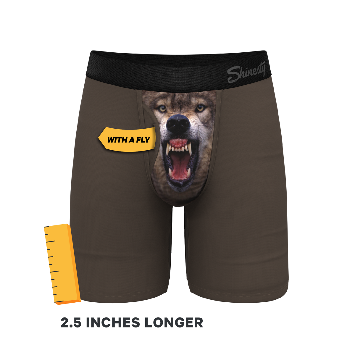 The Grey's Growl | Wolf Ball Hammock® Boxer - Long Leg - Shinesty