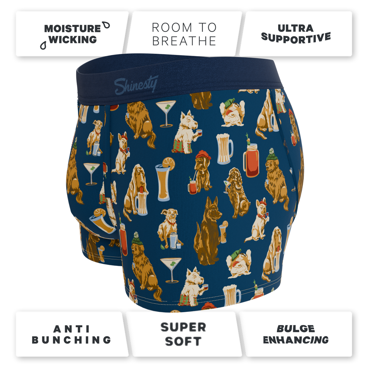 The Hair Of The Dog | Dogs & Drinks Ball Hammock® Pouch Trunks Underwear - Shinesty
