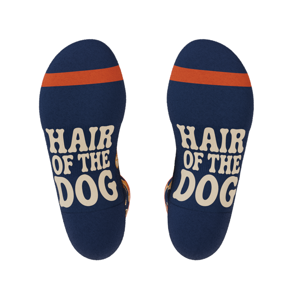 The Hair Of The Dog | Dogs & Drinks Heel Hammock™ Quarter Crew Socks - Shinesty