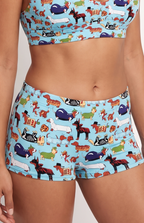 The Halloweenies | Halloween Dogs Modal Boyshort Underwear - Shinesty