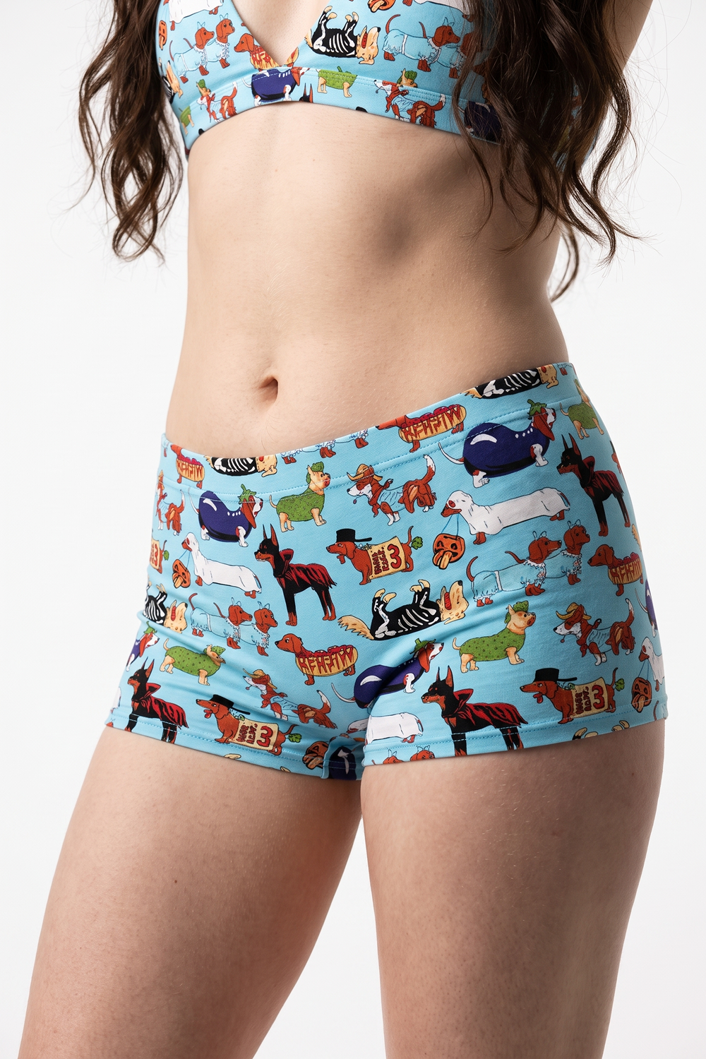 The Halloweenies | Halloween Dogs Modal Boyshort Underwear - Shinesty