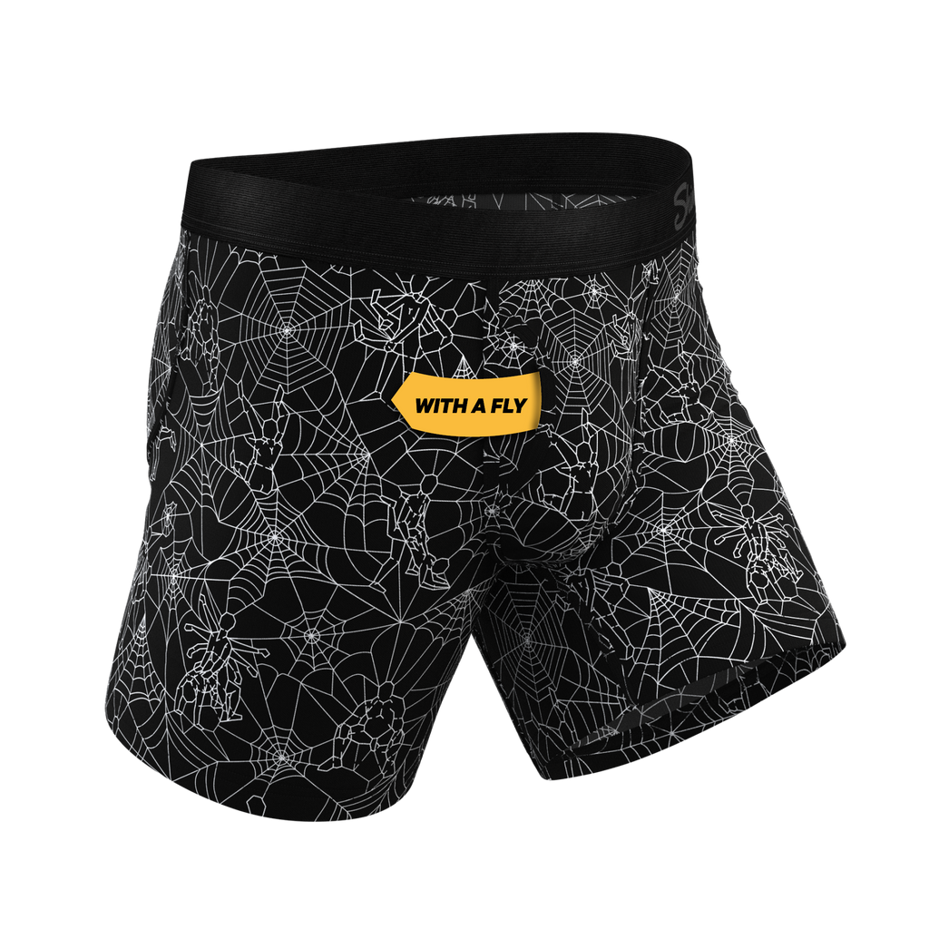 The Harlot's Web | Naughty Spider Web Ball Hammock® Pouch Underwear With Fly - Shinesty