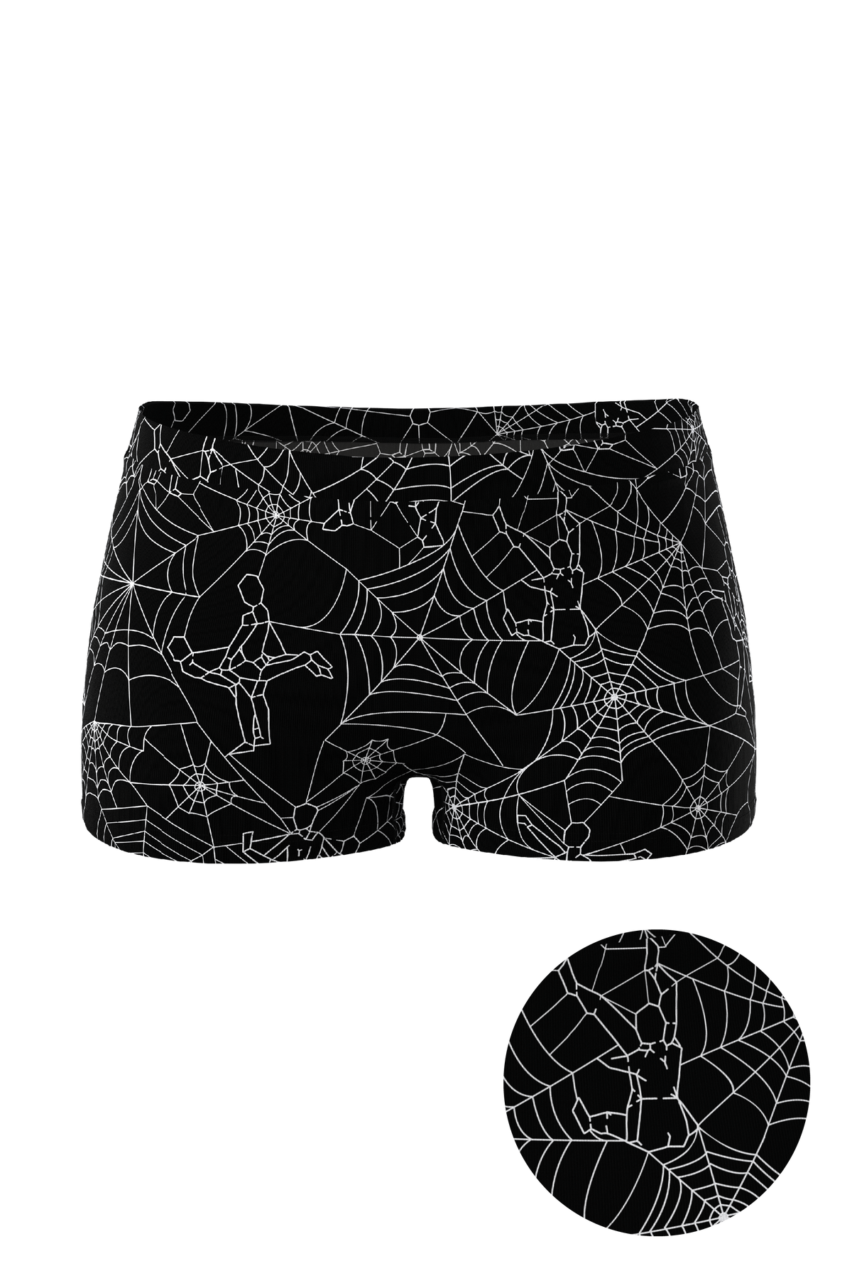 The Harlot's Web | Naughty Spider Web Modal Boyshort Underwear - Shinesty
