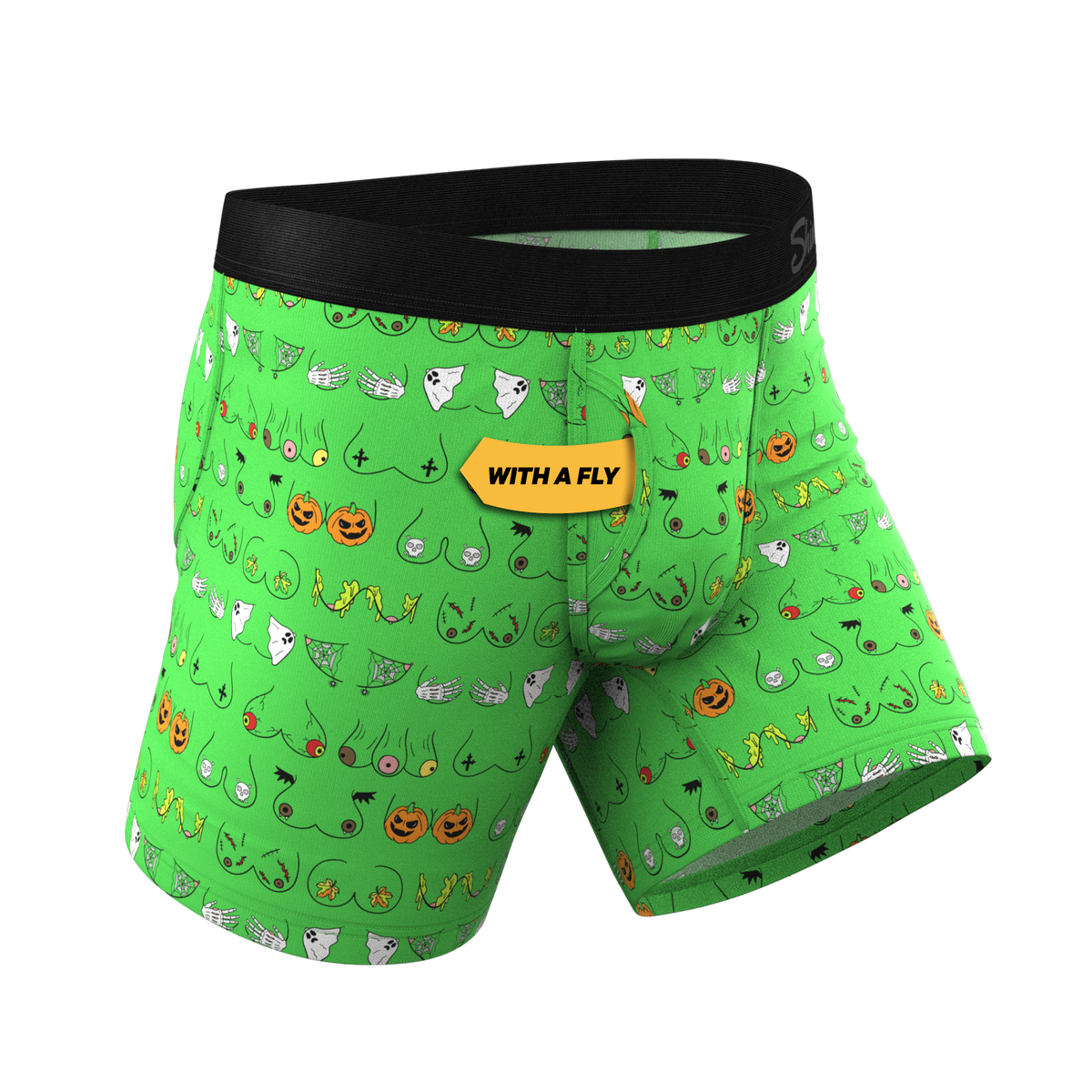 The Haunted Honkers | Halloween Bust Ball Hammock® Pouch Underwear With Fly - Shinesty