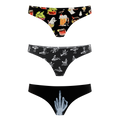 The Haunted Trio | Women's Thong Underwear 3 Pack - Shinesty