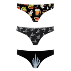 The Haunted Trio | Women's Thong Underwear 3 Pack - Shinesty