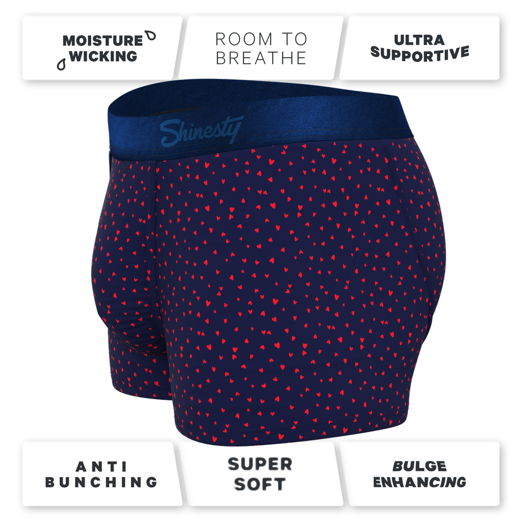 The Heartthrob | Tiny Hearts Valentines Day Ball Hammock® Pouch Trunks Underwear - Shinesty