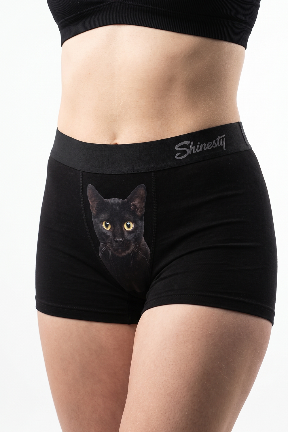 The Hex Appeal | Black Cat Women’s Boxers - Shinesty