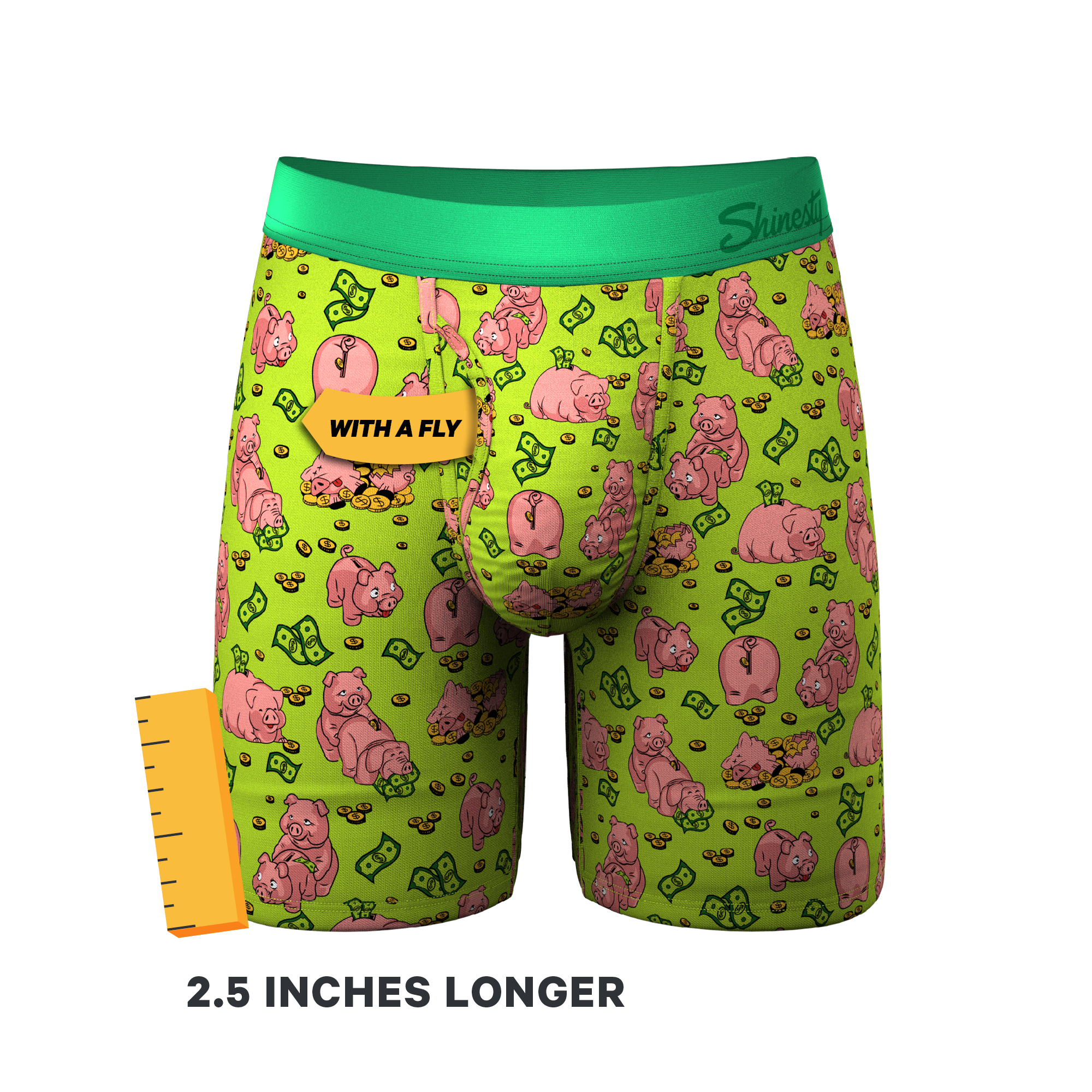 The Hog Heaven | Piggy Bank Ball Hammock® Boxer - Long Leg - Shinesty