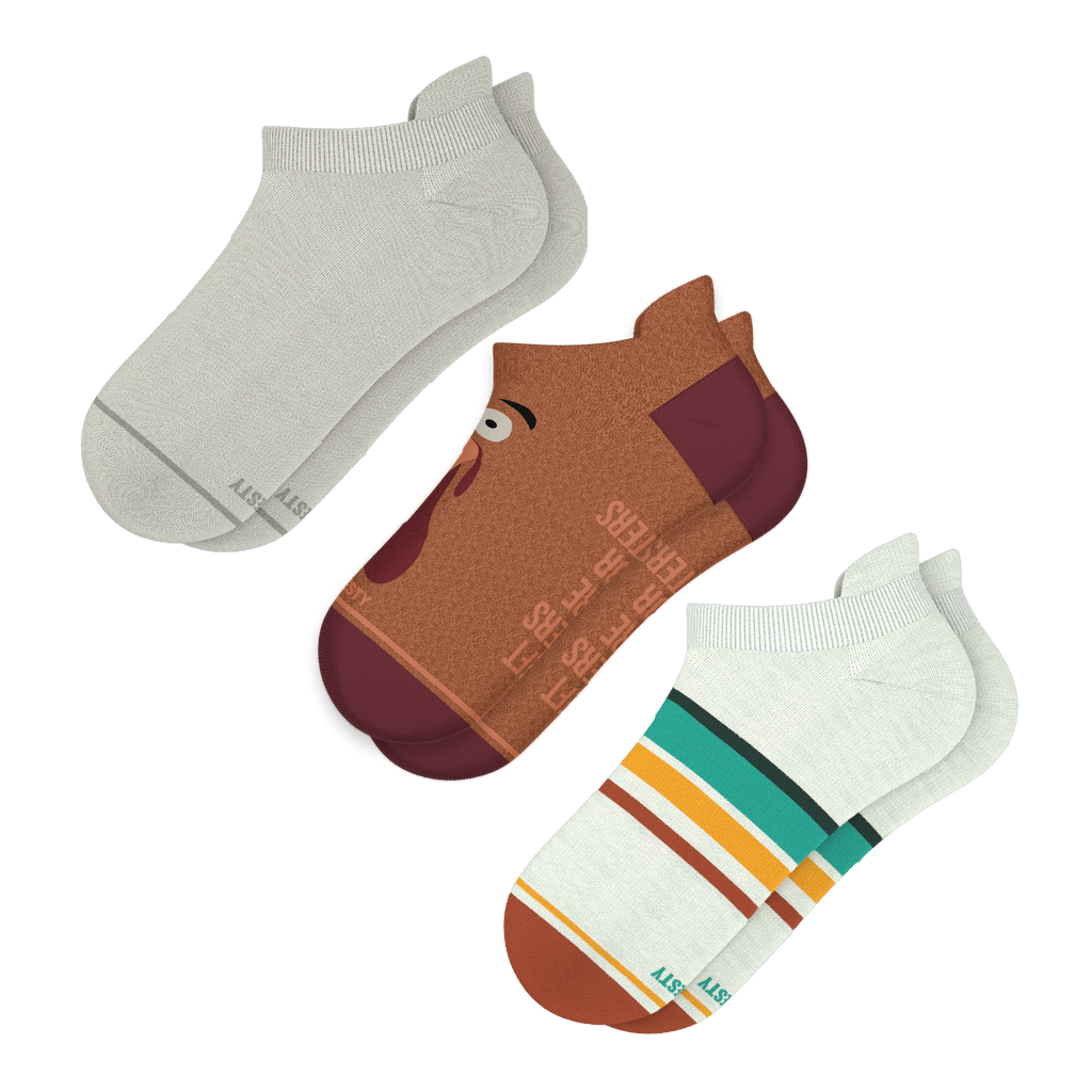 The Holiday Club | Heel Hammock™ Ankle Socks 3 Pack - Shinesty
