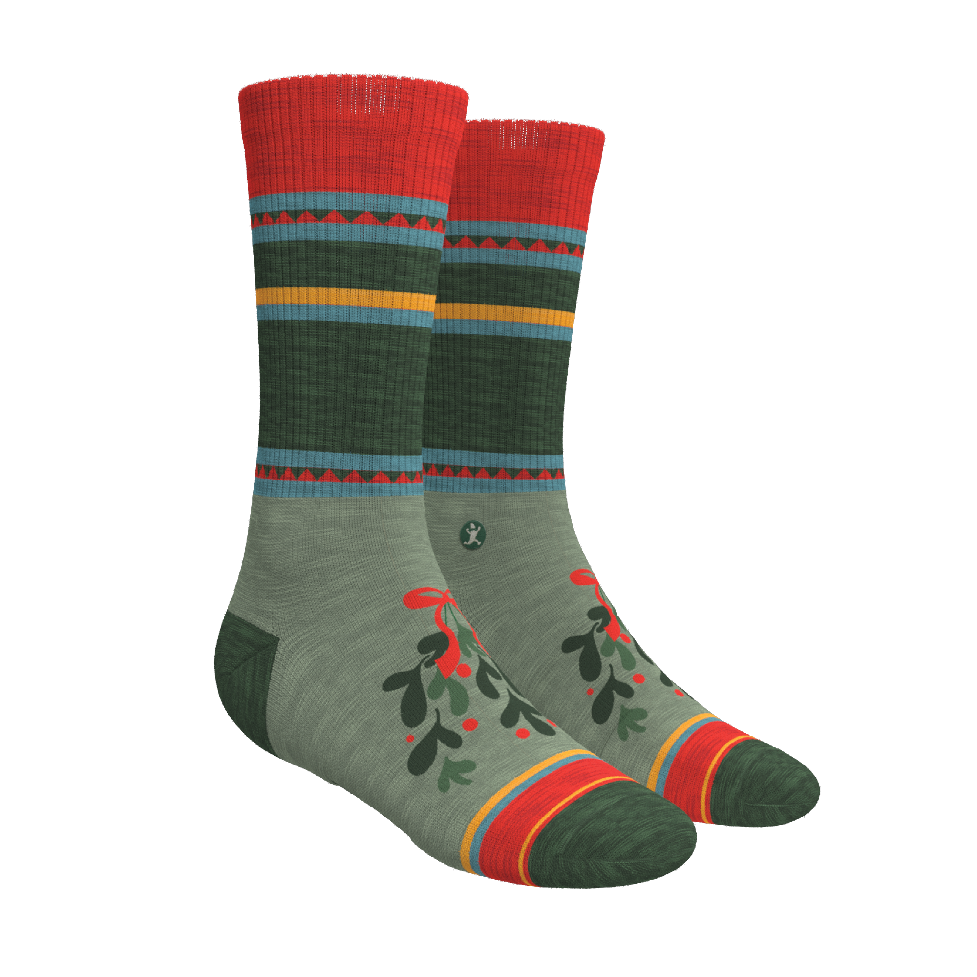 The Holiday Smooch | Western Holiday Heel Hammock™ Crew Socks - Shinesty