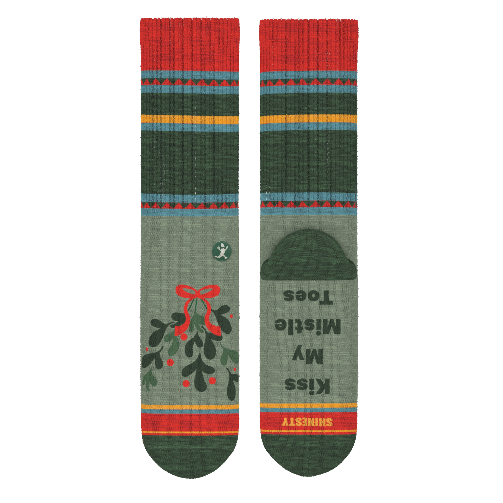 The Holiday Smooch | Western Holiday Heel Hammock™ Crew Socks - Shinesty