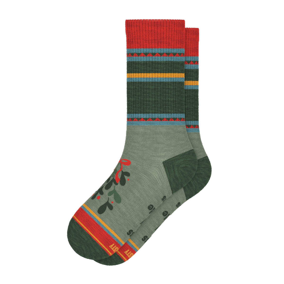 The Holiday Smooch | Western Holiday Heel Hammock™ Crew Socks - Shinesty