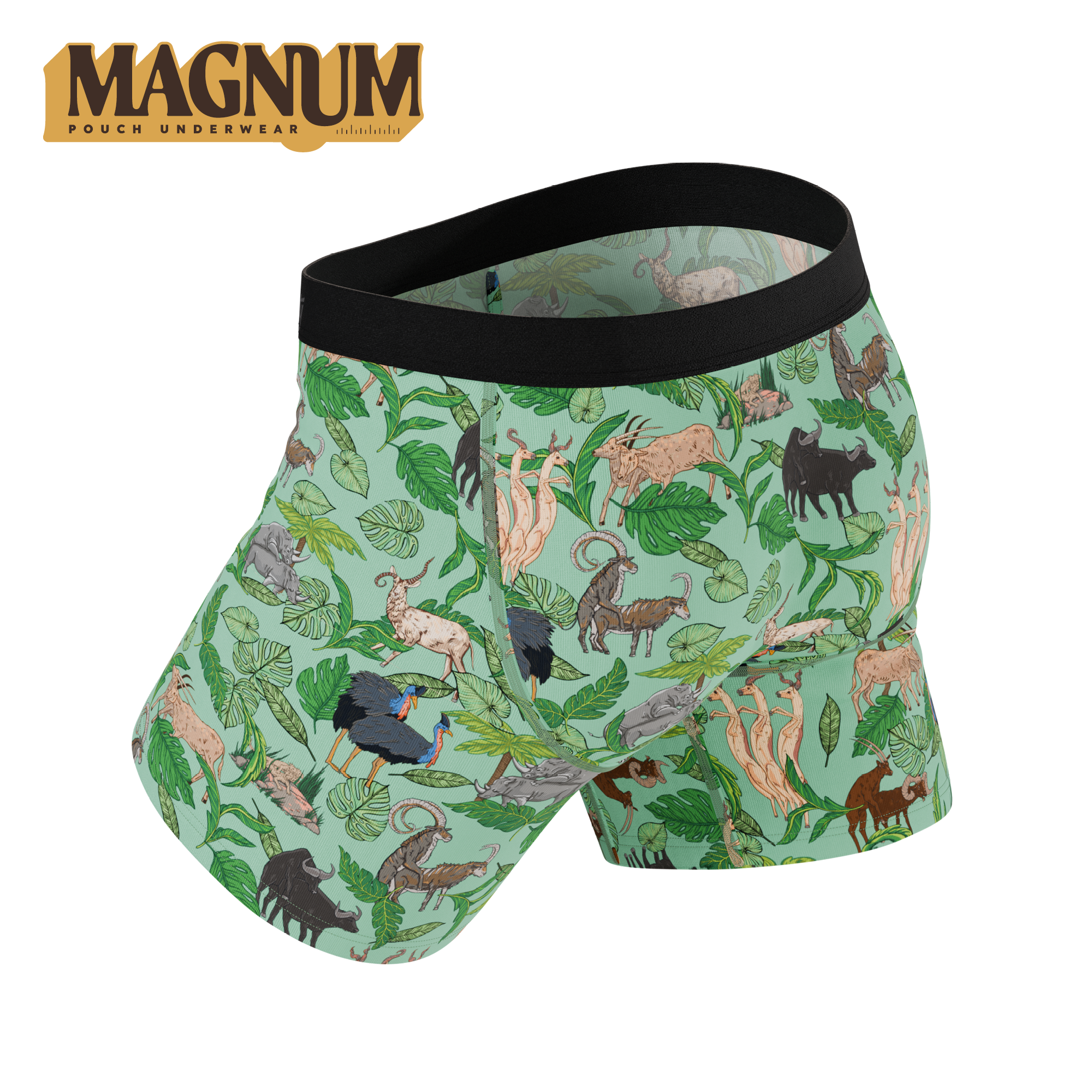 The Hornography | Tropical Animals Ball Hammock® Magnum Big Pouch Underwear - Shinesty