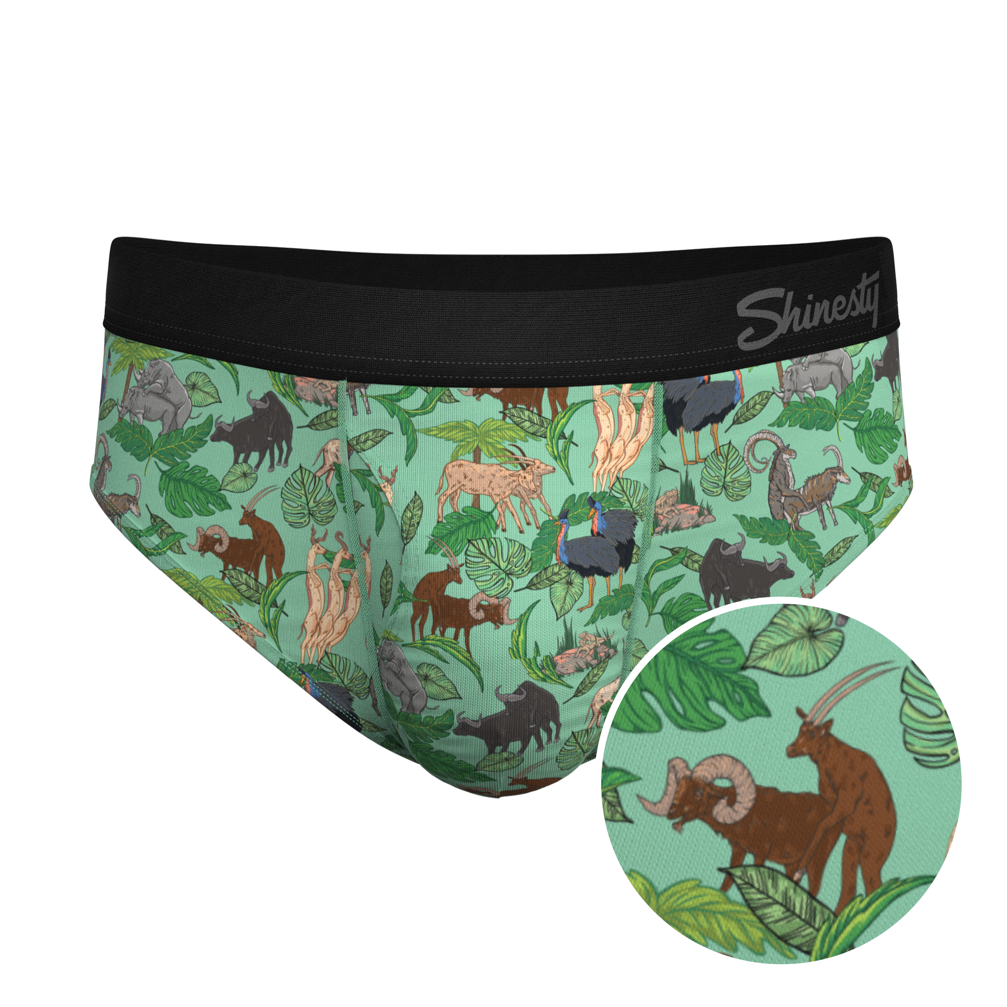 The Hornography | Tropical Animals Ball Hammock® Pouch Underwear Briefs - Shinesty