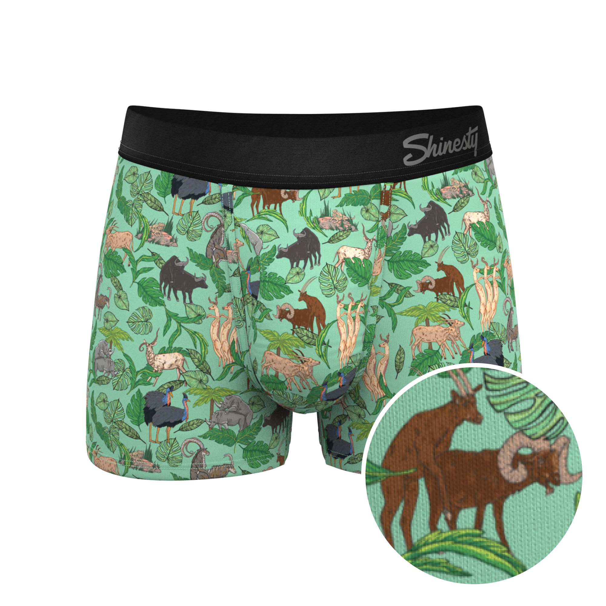 The Hornography | Tropical Animals Ball Hammock® Pouch Trunks Underwear - Shinesty