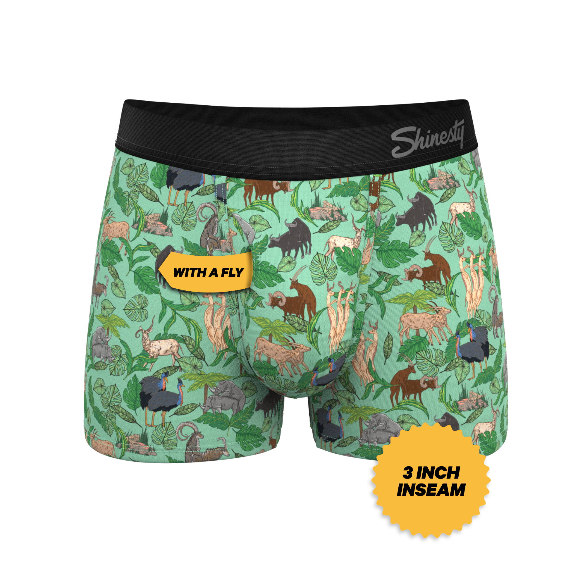 The Hornography | Tropical Animals Ball Hammock® Pouch Trunks Underwear - Shinesty