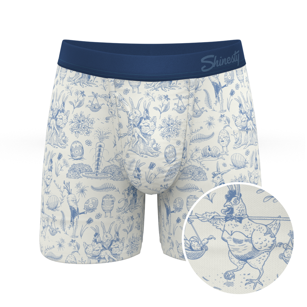 The Hot Cottontail | Easter Toile Ball Hammock® Pouch Underwear With Fly - Shinesty