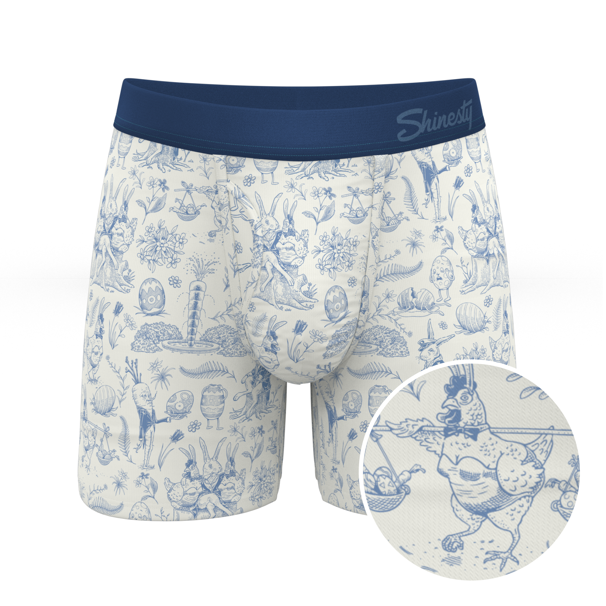 The Hot Cottontail | Easter Toile Ball Hammock® Pouch Underwear With Fly - Shinesty