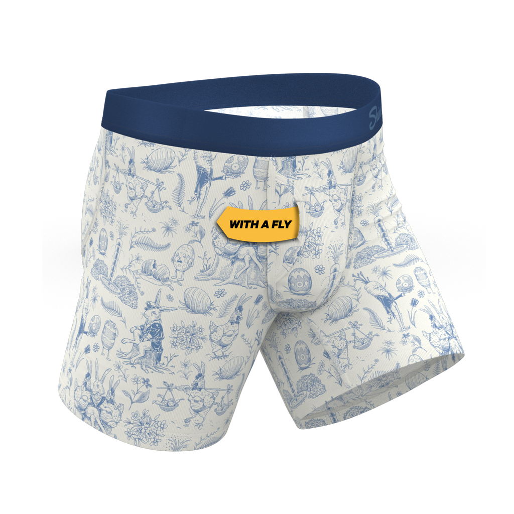 The Hot Cottontail | Easter Toile Ball Hammock® Pouch Underwear With Fly - Shinesty