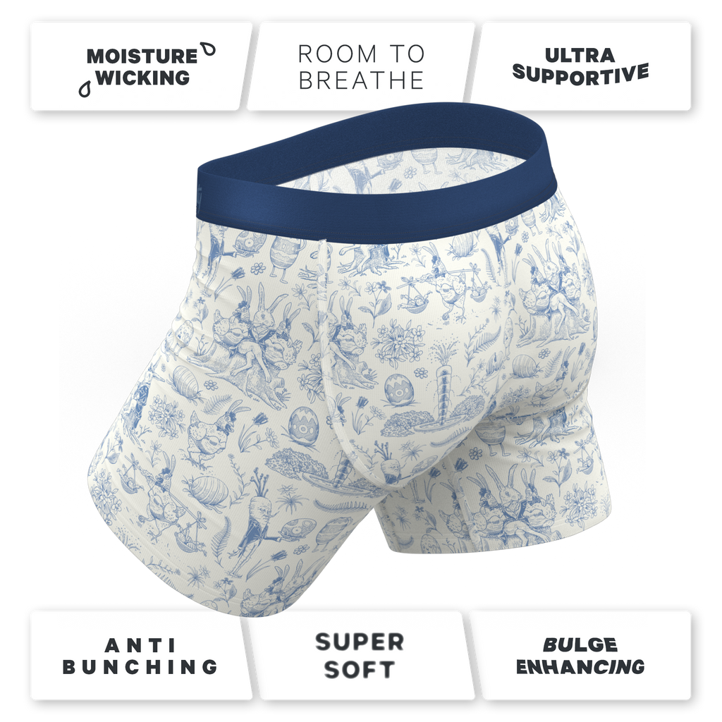 The Hot Cottontail | Easter Toile Ball Hammock® Pouch Underwear With Fly - Shinesty