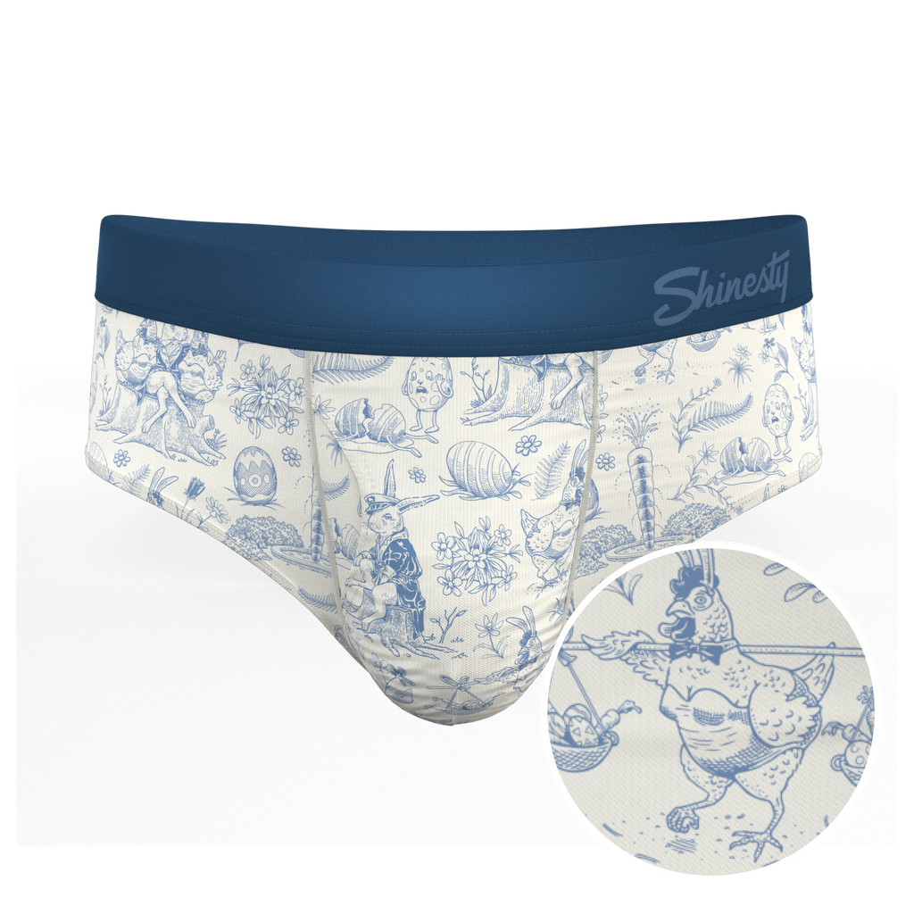 The Hot Cottontail | Easter Toile Ball Hammock® Pouch Underwear Briefs - Shinesty