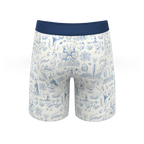 The Hot Cottontail | Easter Toile Ball Hammock® Boxer - Long Leg - Shinesty