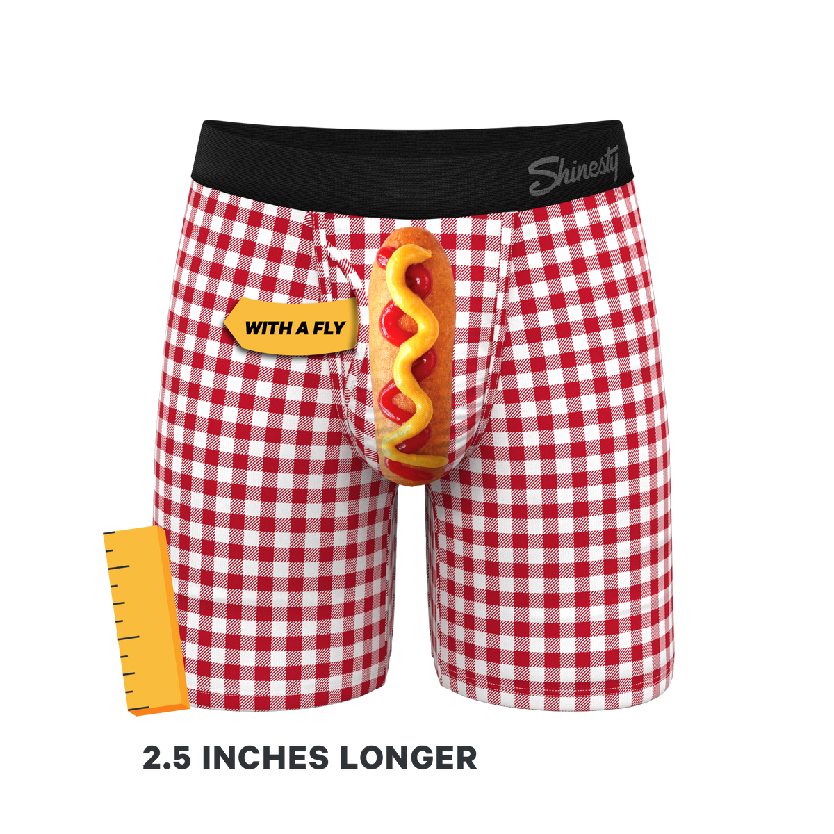 The Hot Diggity | Corn Dog Ball Hammock® Boxer - Long Leg - Shinesty