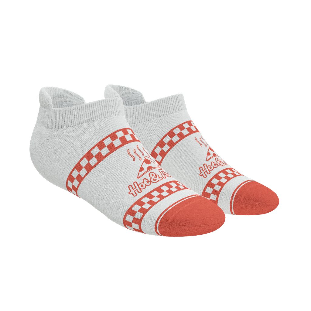 The Hot & Fresh | Pizza Box Heel Hammock™ Ankle Socks - Shinesty