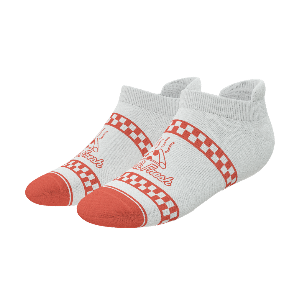 The Hot & Fresh | Pizza Box Heel Hammock™ Ankle Socks - Shinesty