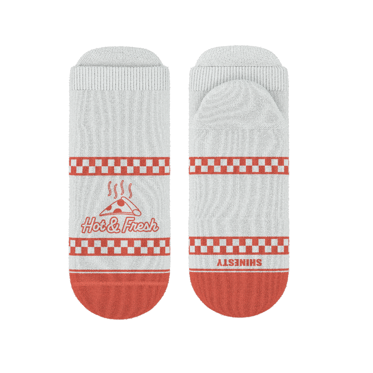 The Hot & Fresh | Pizza Box Heel Hammock™ Ankle Socks - Shinesty