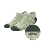 The Illusion | Green Pattern Heel Hammock™ Ankle Socks - Shinesty