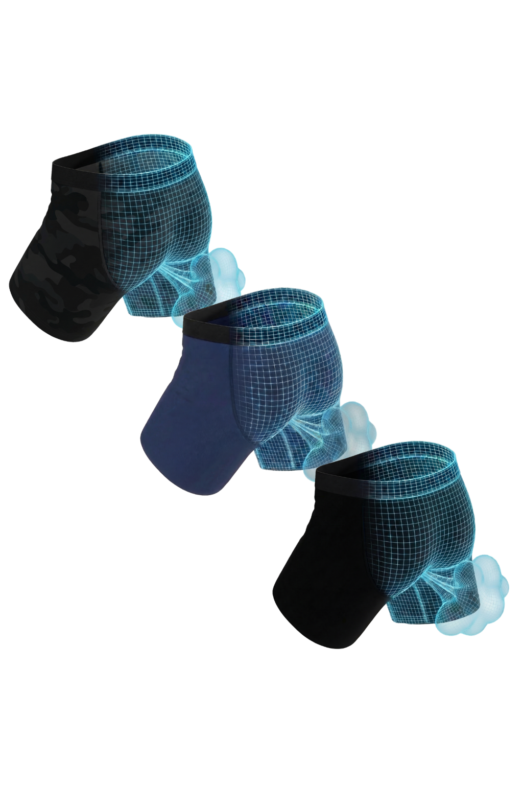The Incognito | Fart Proof Ball Hammock® Pouch Underwear 3 Pack - Shinesty