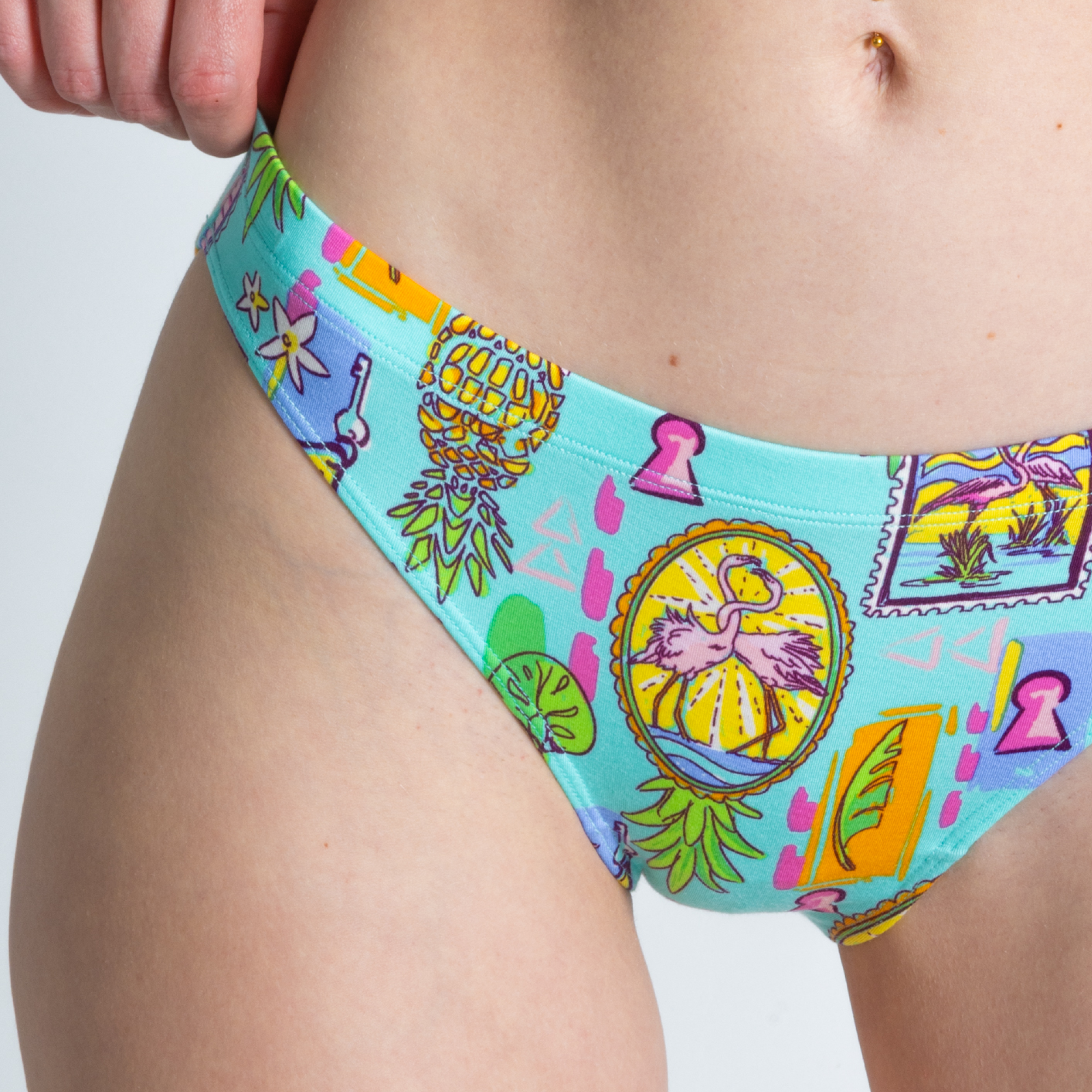 The Island Time | Pineapple Scene Modal Bikini Underwear - Shinesty
