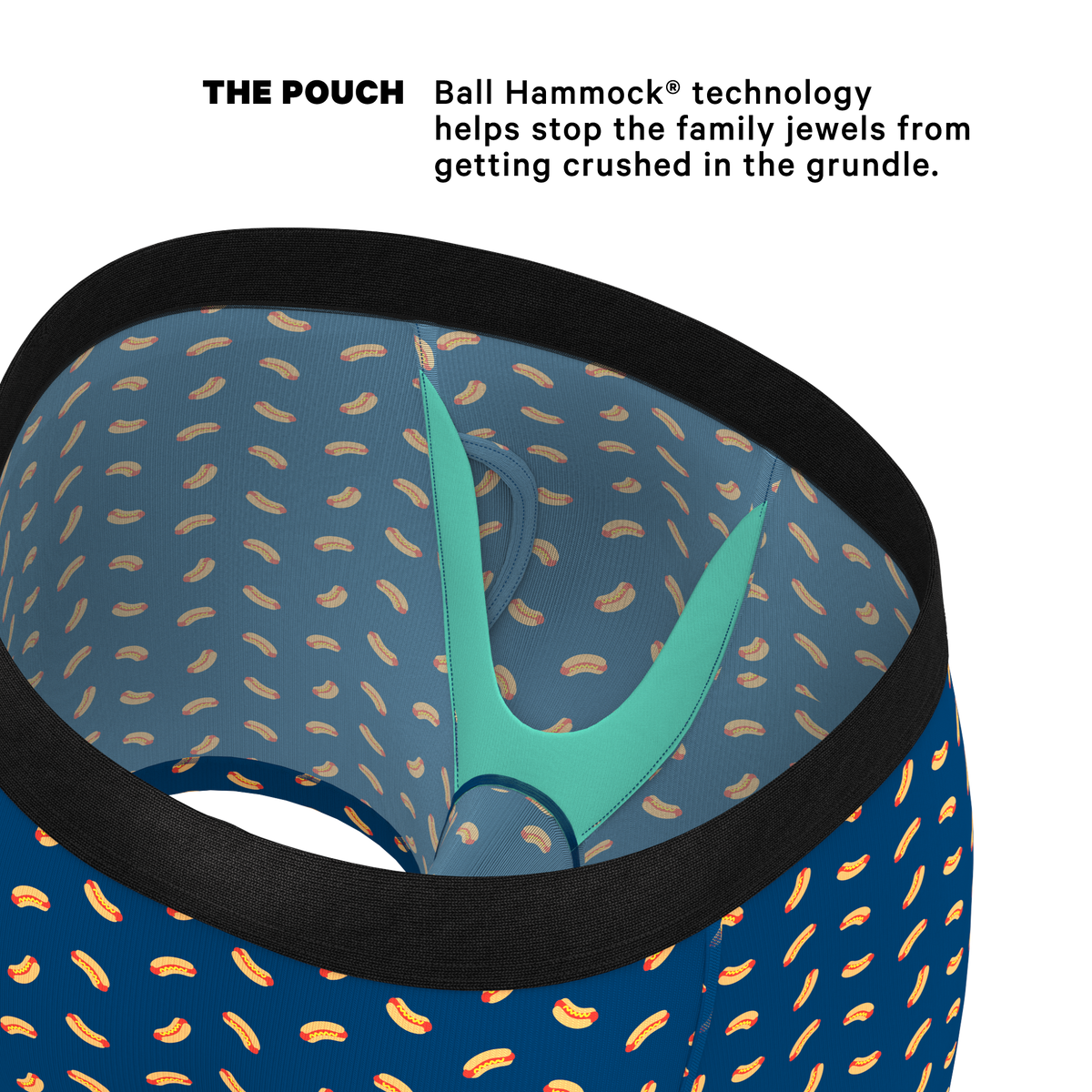 The Itty Bitty Buns | Hotdog Ball Hammock® Pouch Underwear With Fly - Shinesty