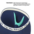 The Jet Set | Hot Tub Club Navy Ball Hammock® Boxer - Long Leg - Shinesty