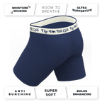 The Jet Set | Hot Tub Club Navy Ball Hammock® Boxer - Long Leg - Shinesty